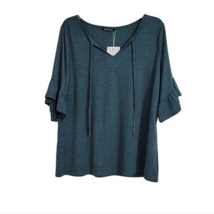 NWT   Bloomchic   Women's 10  Half Sleeve  Top   Green